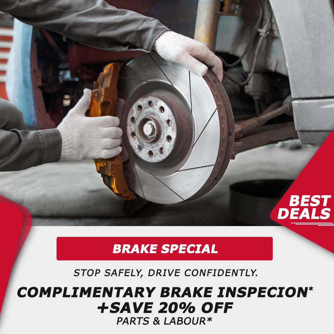 Mississauga Honda Service Promotion Complimentary Brake Inspection plus 20% off additional parts and labour